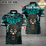 Maxcorners Personalized Name Dart Polo Shirt, Darts Graffiti By The Order Of Peaky B Design ,Custom Team Shirt for Men, Gift for Darts Players