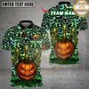 Maxcorners Bowling Halloween Pumpkin Zombie Pins Multicolor Customized Name, Team Name 3D Shirts