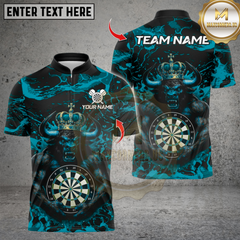 Maxcorners Fire Bull Darts Design Multicolor Customized Name, Team Name 3D Shirts