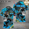 Maxcorners Graffiti Chimp Billiard Jersey Multicolor Option Customized Name, Team Name 3D Polo Shirt