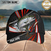 Maxcorners Fishing Red White Graphic Personalized 3D Cap