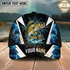 Maxcorners Fishing Thunder Hex Storm Personalized Name 3D Cap (12 Fish Species)