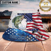 Maxcorners Fishing Vibrant Camo Fishing Adventure with Dynamic Splash Personalized Name 3D Bucket Hat (13 Fish Species)