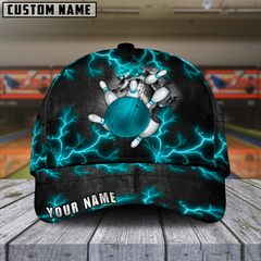 Maxcorners Bowling The Power Of the god Multicolor Personalized Name 3D Cap