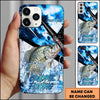 Maxcorners Fishing Hook Lure Splash Artwork Personalized Name Phone Case Gift For Anglers (12 Fish Species)