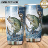 Maxcorners Fishing Tumbler Water Droplet Hook Design Personalized Name Tumbler (13 Species)