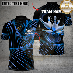 Maxcorners Bowling Golden Energy Multicolor Customized Name Team Name 3D Shirts