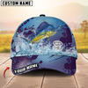 Maxcorners Fishing Blue Wave Personalized Cap (13 Breeds)