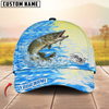 Maxcorners Fishing Blue Lake Pattern Personalized Cap (13 Breeds)
