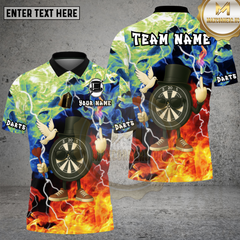 Maxcorners Cool Dartboard Magic Theme Multioptions Personalized Name, Team Name Unisex 3D Shirt (4 Colors)