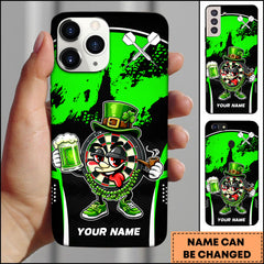 Maxcorners St Patrick’s Day Darts Leprechaun Beer Art Personalized Name Phone Case