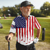 Maxcorners American Flag Custom Golf Polo Shirt, Funny Golf Shirt, Gift For Golfers