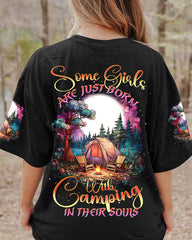 Maxcorners Some Girls Are Just Born Camping All Over Print LM2101