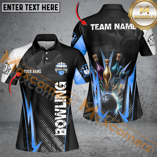 Maxcorners The Fury Of Thunder Bowling Jersey Multicolor Option Customized Name 3D Shirt For Women