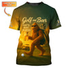 Maxcorners Personalized Funny Golf Shirt, Golf And Beer Polos, Bigfoot Golf Shirt For Men's