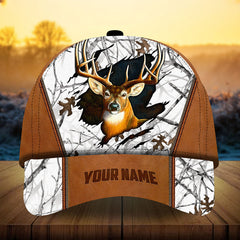 Maxcorners Premium Leather Ragged Deer Hunting Camo Pattern 3D Multicolor Personalized Cap