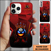 Maxcorners Billiards Red Geometric King Crown Character Personalized Name Phone Case