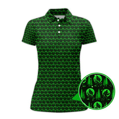 Maxcorners Bigfoot Golf Pattern Shirt, Funny Sasquatch Golf Polos, Golf Gift for Men, Crazy Golf Shirts For Golfers