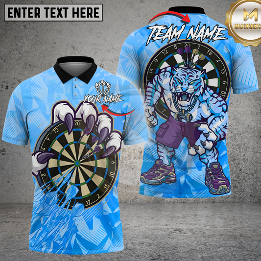 Maxcorners Tiger Darts Shirt Streetwear Beast Graphic Multicolor Options Personalized Name, Team Name 3D Shirt (4 Colors)
