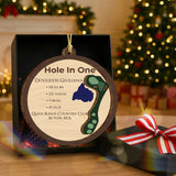 Maxcorners Hole In One Multilayer Wood Ornament, Golf Christmas Ornaments, Christmas Golf Gift, Golf Gifts For Men