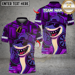 Maxcorners Darts Shark Graffiti Style Multicolor Customized Name, Team Name 3D Shirts