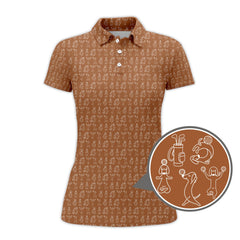 Maxcorners Pattern Golf Shirt, Dachshund Pattern Golf Shirt, Funny Dog Golf Polos For Pet Lovers