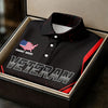 Maxcorners Personalized Veteran America 250 Polo Shirt Red Accent, Performance Golf Shirt, Golf Tops For Women LM1507