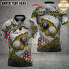 Maxcorners Billiards 8 Ball Shattered Illusion Pool Personalized Name Shirt (6 Colors)