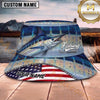 Maxcorners Fishing American Flag Fish Scale Camouflage Personalized 3D Bucket Hat (13 Fish Species)