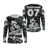 Maxcorners Camo Downhill MTB Cycling Customize Name 3D Shirts
