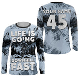 Maxcorners Personalized kids MTB downhill jersey UPF30+ Mountain bike shirt boys girls mens cycling clothes LM2809