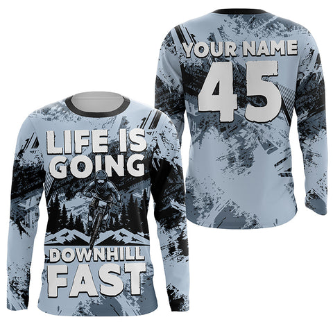 Maxcorners Personalized kids MTB downhill jersey UPF30+ Mountain bike shirt boys girls mens cycling clothes LM2809