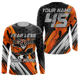 Maxcorners Personalized Motocross Jersey UPF30+ Kid Adult Fear Less Ride More Dirt Bike Motorcycle Shirt LM2809