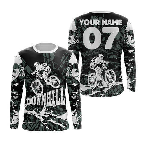 Maxcorners Camo Downhill MTB jersey mens UPF30+ mountain bike gear kids customized cycling jersey boys girls LM2809