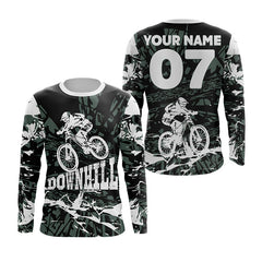 Maxcorners Camo Downhill MTB jersey mens UPF30+ mountain bike gear kids customized cycling jersey boys girls LM2809
