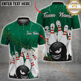 Maxcorners Bowling Angry Ball vs Screaming Pins Multicolor Personalized 3D Shirt