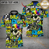 Maxcorners Graffiti Swag Golf Polo Shirt, Customized Name & Team Name 3D Shirts (4 Colors)