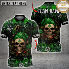 Maxcorners Darts Christmas Skull Plaid Multicolor Customized Name, Team Name 3D Shirt