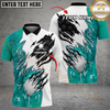 Maxcorners Savage Swing Golf Polo Personalized Name, Team Name 3D Shirt (4 Colors)