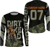 Maxcorners Motocross Biker Dad Customize Name And Number 3D Shirts