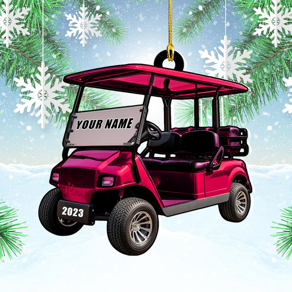 Maxcorners Personalized Golf Cart Ornaments, Golf Keychain, Funny Golf Accessories, Gift For Golf Lovers