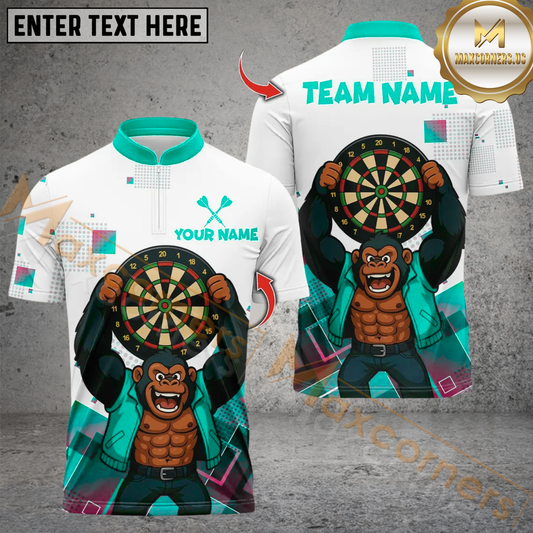 Maxcorners Gorilla Darts Master Multicolor Customized Name, Team Name 3D Shirts