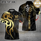 Maxcorners Darts Sport Dragon Tribal Crown Multicolor Customized Name, Team Name 3D Shirts