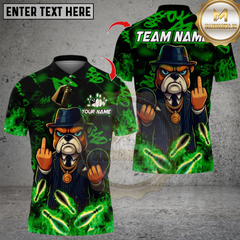Maxcorners Bowling Bulldog Gangster Flame Style Multicolor Customized Name, Team Name 3D Shirts