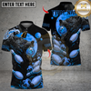 Maxcorners Bowling Bear Moon Multicolor Customized Name, Team Name 3D Shirts