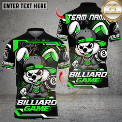 Maxcorners Billiards Streetwear Bunny 8 Ball Multicolor Customized Name, Team Name 3D Shirt