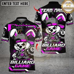 Maxcorners Billiards Streetwear Bunny 8 Ball Multicolor Customized Name, Team Name 3D Shirt