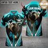 Maxcorners Bowling Lightning Bowling Ball Character Multicolor Customized Name, Team Name 3D Shirts