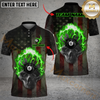 Maxcorners Billiard 8-Ball Pool Hell Skull Fire Multicolor Personalized Name, Team Name 3D Shirt