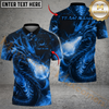 Maxcorners Golf Fire Dragon Breath Design Personalized Name, Team Name 3D Shirt (4 Colors)